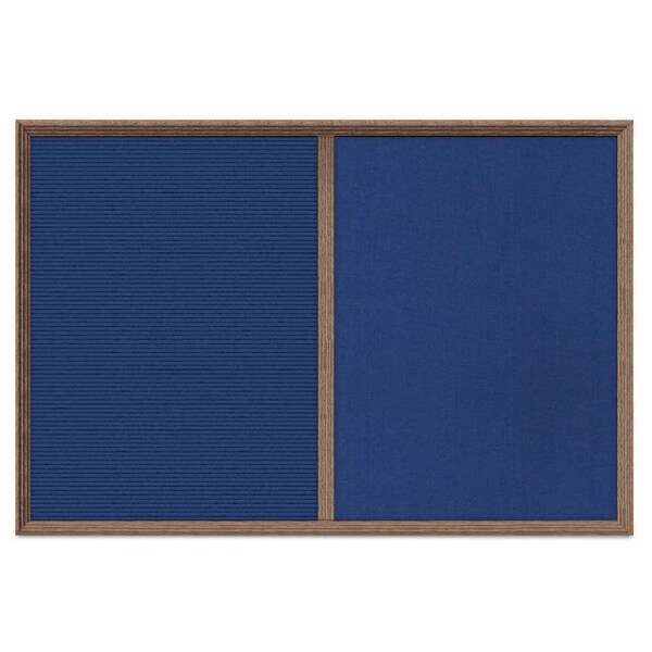 Enclosed Corkboard, 1 Door, 24"x36", 4" Fra